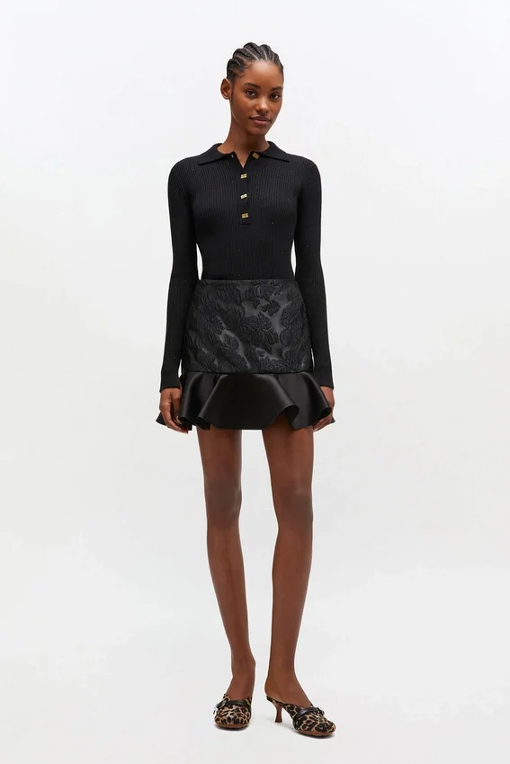 Fine Sequin Knitted Polo Fine Sequin Knitted Polo