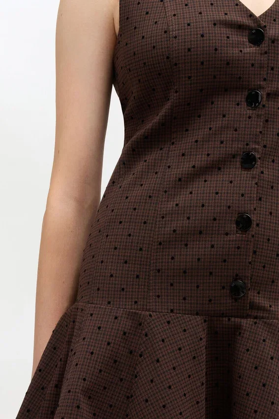 Flock Check Suiting Dress Flock Check Suiting Dress