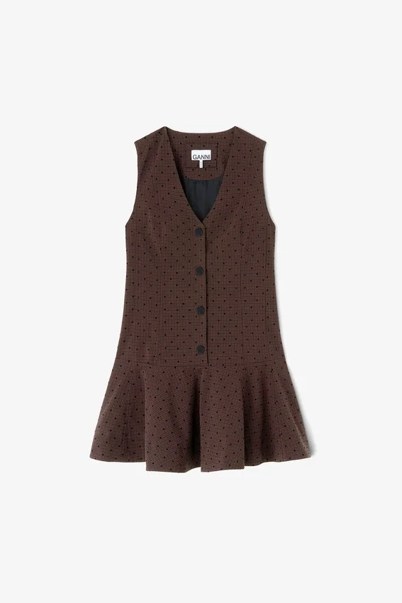 Flock Check Suiting Dress Flock Check Suiting Dress