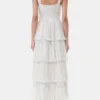 Floral Printed Pleated Georgette Strap Smock Midi Dress