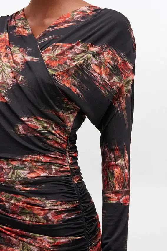 Floral Ruched Dress Floral Ruched Dress