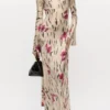 Floral Satin Maxi Dress Floral Satin Maxi Dress