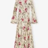 Floral Satin Maxi Dress Floral Satin Maxi Dress
