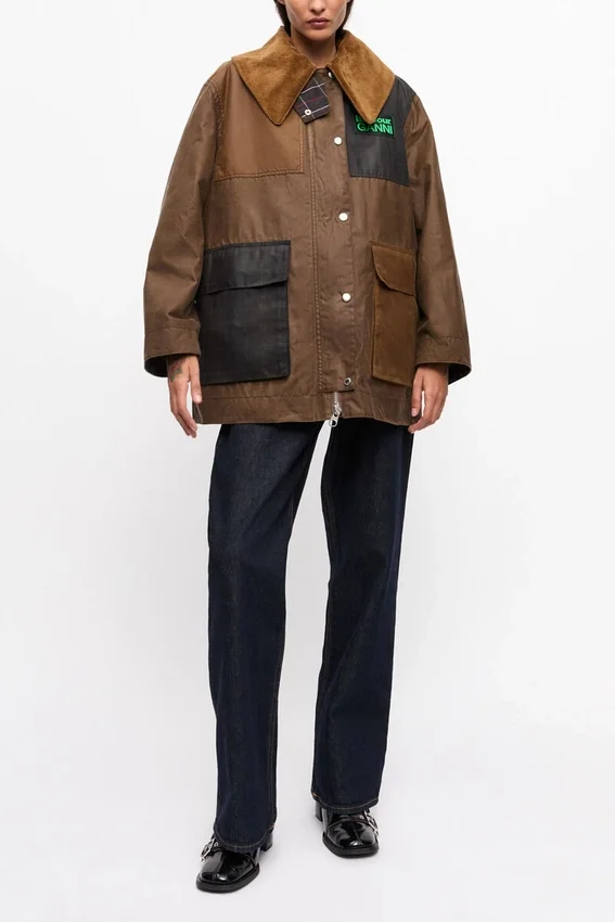 GANNI x Barbour Waxed Duffle Coat GANNI x Barbour Waxed Duffle Coat