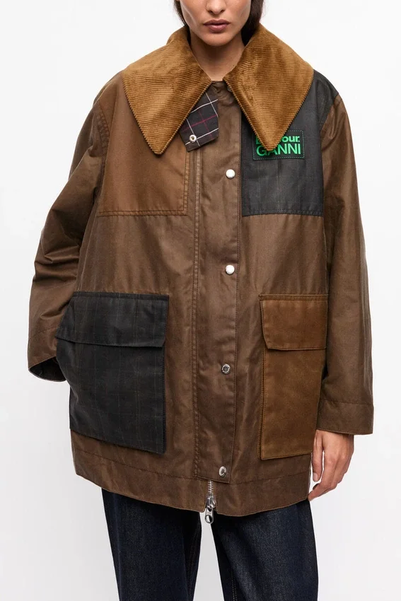 GANNI x Barbour Waxed Duffle Coat GANNI x Barbour Waxed Duffle Coat