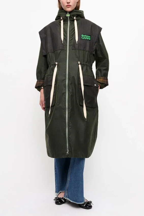 GANNI x Barbour Waxed Parka Jacket GANNI x Barbour Waxed Parka Jacket