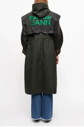 GANNI x Barbour Waxed Parka Jacket