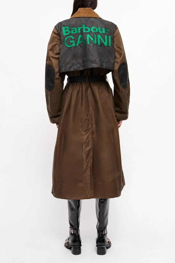 GANNI x Barbour Waxed Trench Coat GANNI x Barbour Waxed Trench Coat