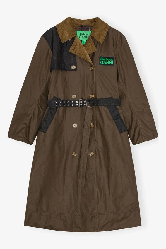 GANNI x Barbour Waxed Trench Coat GANNI x Barbour Waxed Trench Coat