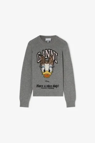 GANNI x Disney Daisy Duck Graphic Wool Sweater