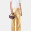 Gold Foil Wide Jeans