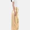 Gold Foil Wide Jeans