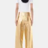Gold Foil Wide Jeans