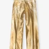 Gold Foil Wide Jeans