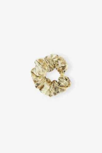 Golden Floral Scrunchie