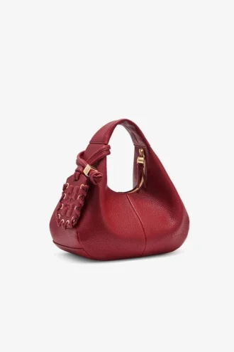 Grained Mini Hobo Bag