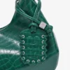 Green Croco Medium Hobo Bag