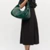 Green Croco Medium Hobo Bag