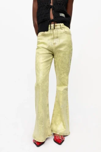 Green Foil Jeans