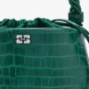 Green Patent Croco Bou Bucket Bag Green Patent Croco Bou Bucket Bag