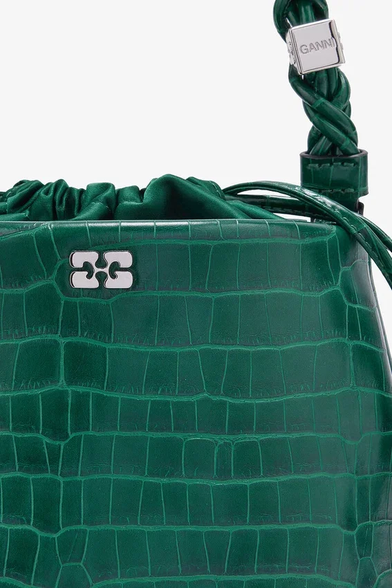 Green Patent Croco Bou Bucket Bag Green Patent Croco Bou Bucket Bag
