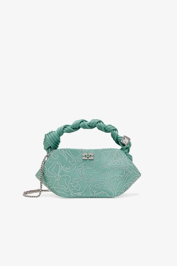 Green Rhinestone Mini Bou Bag Green Rhinestone Mini Bou Bag