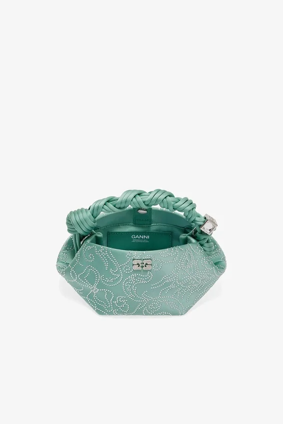 Green Rhinestone Mini Bou Bag Green Rhinestone Mini Bou Bag
