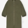 Green Tech Seersucker Oversized Shell Coat Green Tech Seersucker Oversized Shell Coat