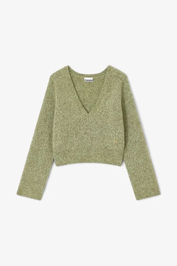 Green V-neck Sweater Green V-neck Sweater