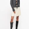 Grey and Black Cashmere Mix Tie String Cardigan Grey and Black Cashmere Mix Tie String Cardigan