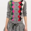 Grey Check Cardigan Grey Check Cardigan