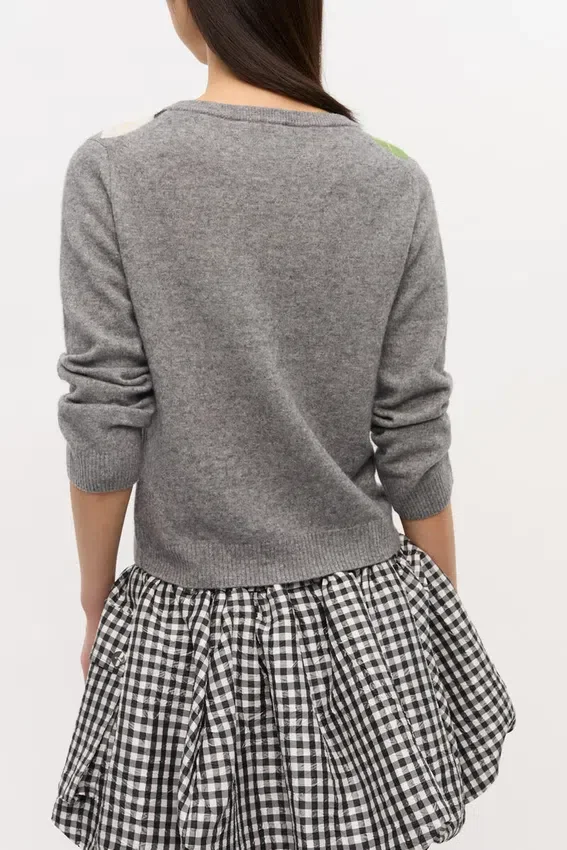 Grey Check Cardigan Grey Check Cardigan