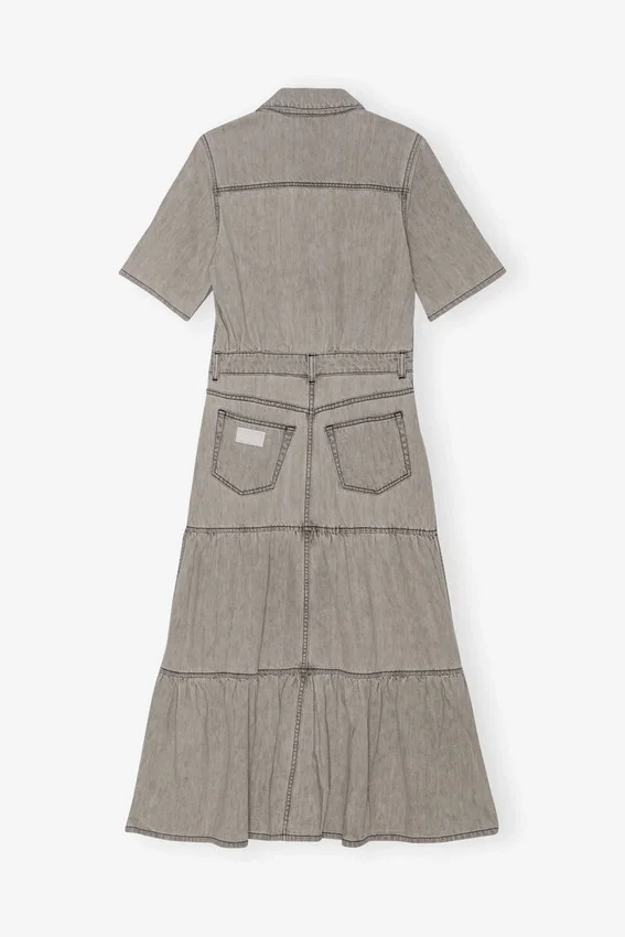 Grey Future Long Denim Dress Grey Future Long Denim Dress