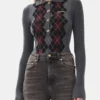 Grey Knitted Polo Shirt