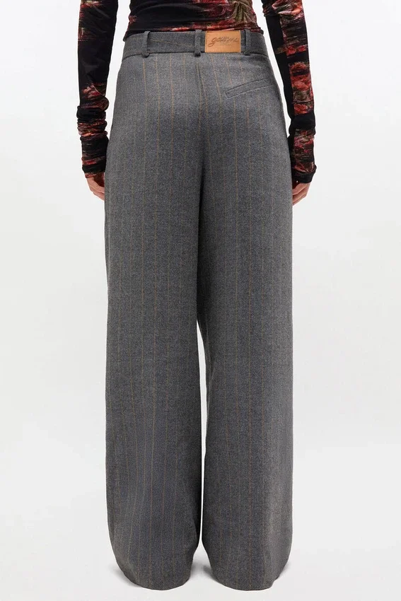 Grey Stripe Cross-over Pants Grey Stripe Cross-over Pants