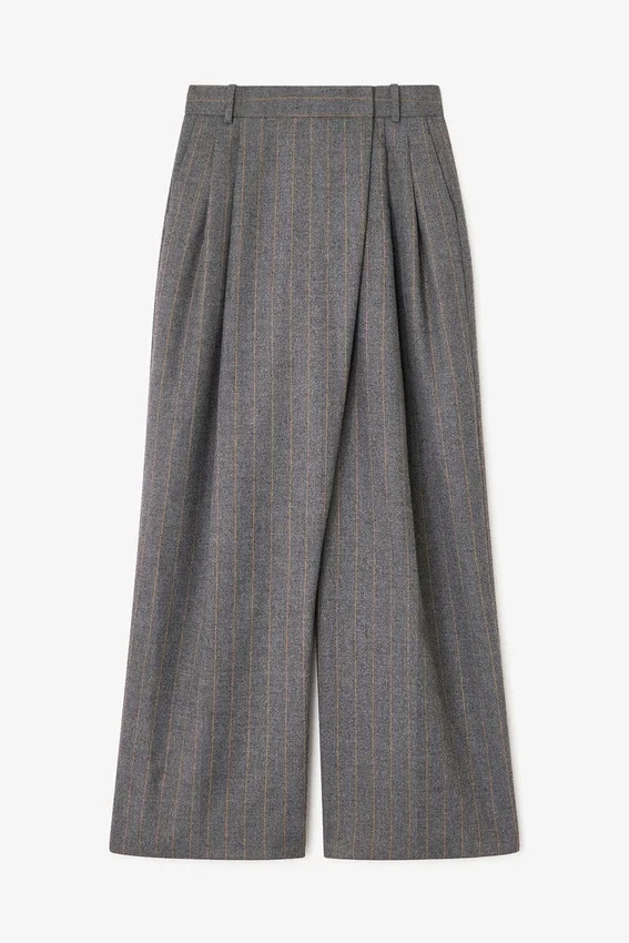 Grey Stripe Cross-over Pants Grey Stripe Cross-over Pants