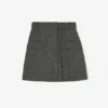 Grey Suiting Mini Skirt