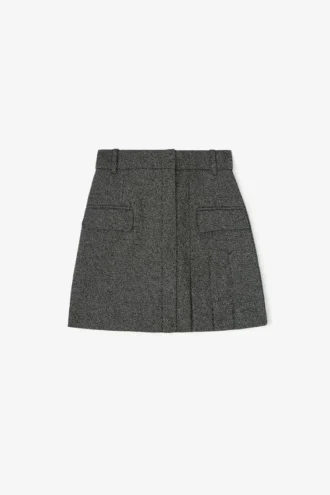 Grey Suiting Mini Skirt