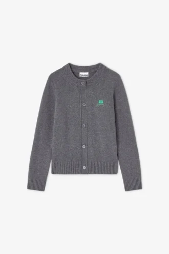 Grey Wool Mix Cardigan
