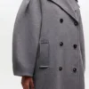 Grey Wool Oversized Long Peacoat Grey Wool Oversized Long Peacoat