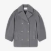 Grey Wool Oversized Midi Peacoat Grey Wool Oversized Midi Peacoat