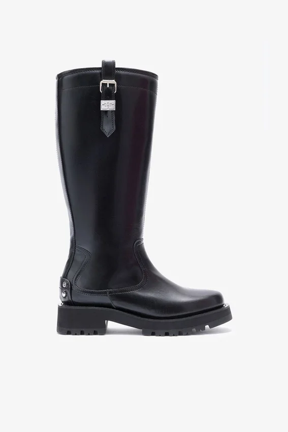 High Boots in Black Oleatex High Boots in Black Oleatex