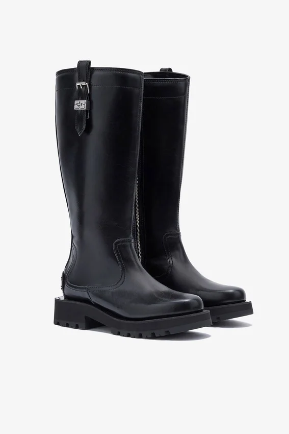High Boots in Black Oleatex High Boots in Black Oleatex