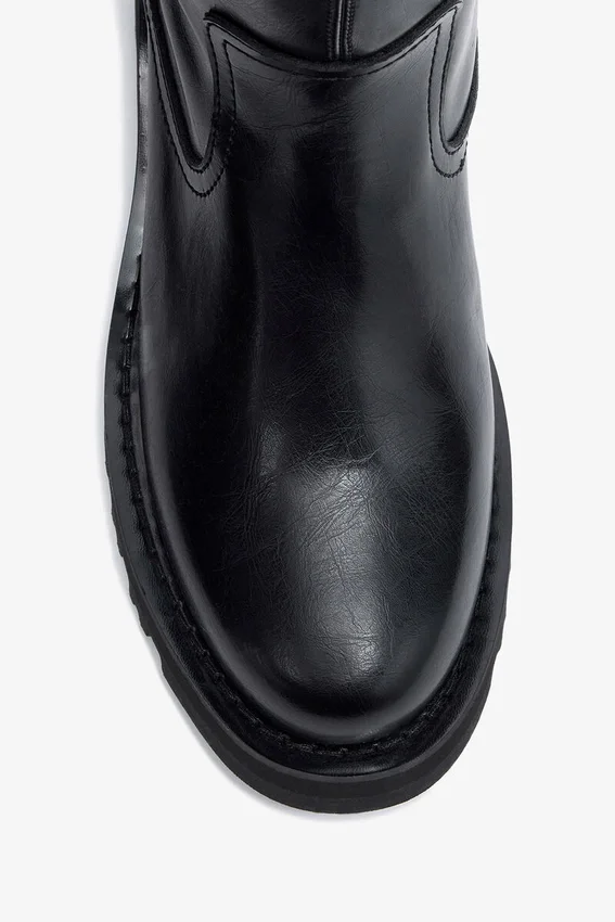 High Boots in Black Oleatex High Boots in Black Oleatex