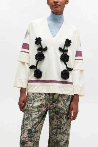 Ivory GANNI League Long-sleeve