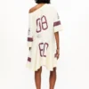 Ivory GANNI League Oversized Mini Dress
