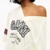 Ivory GANNI League Oversized Mini Dress