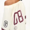 Ivory GANNI League Oversized Mini Dress