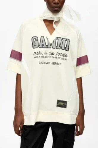 Ivory GANNI League Oversized T-shirt