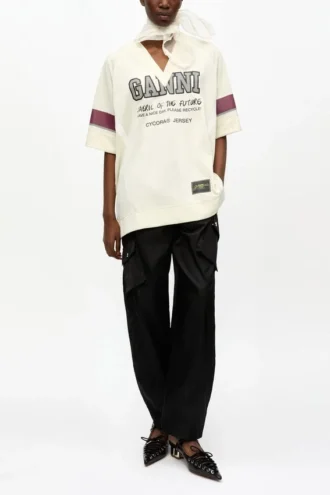 Ivory GANNI League Oversized T-shirt